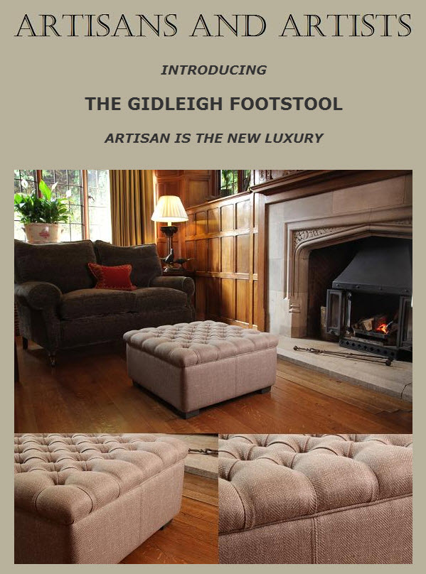 Gidleigh Footstool - Artisans and Artists - Interior Design Devon